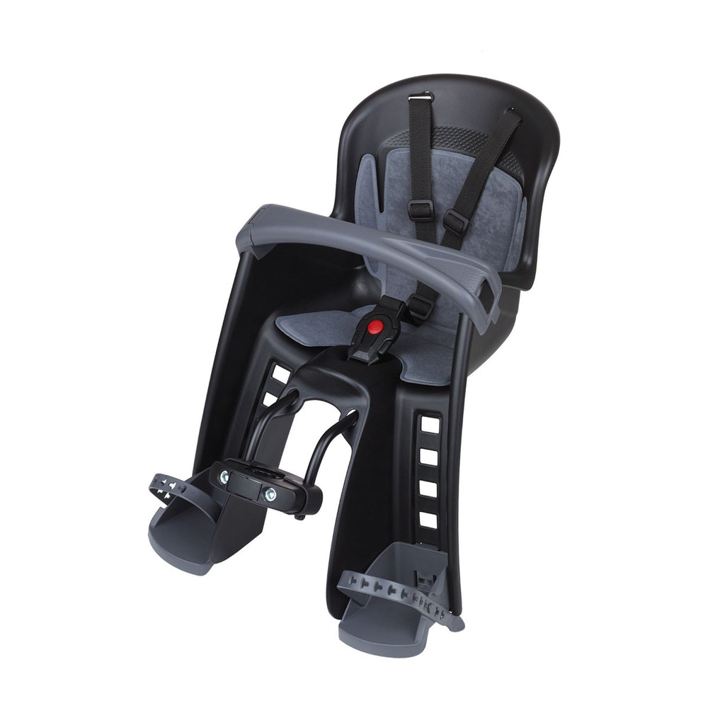 Siège vélo enfant avant Polisport Bilby Junior gris foncé et noir