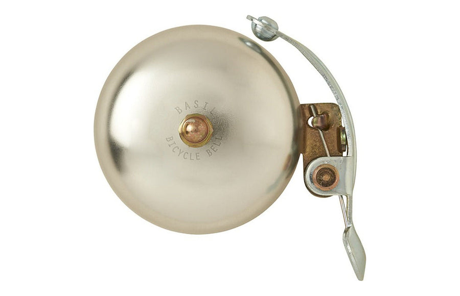 Sonnette vélo Basil Portland – aluminium naturel – la sonnette 55 mm