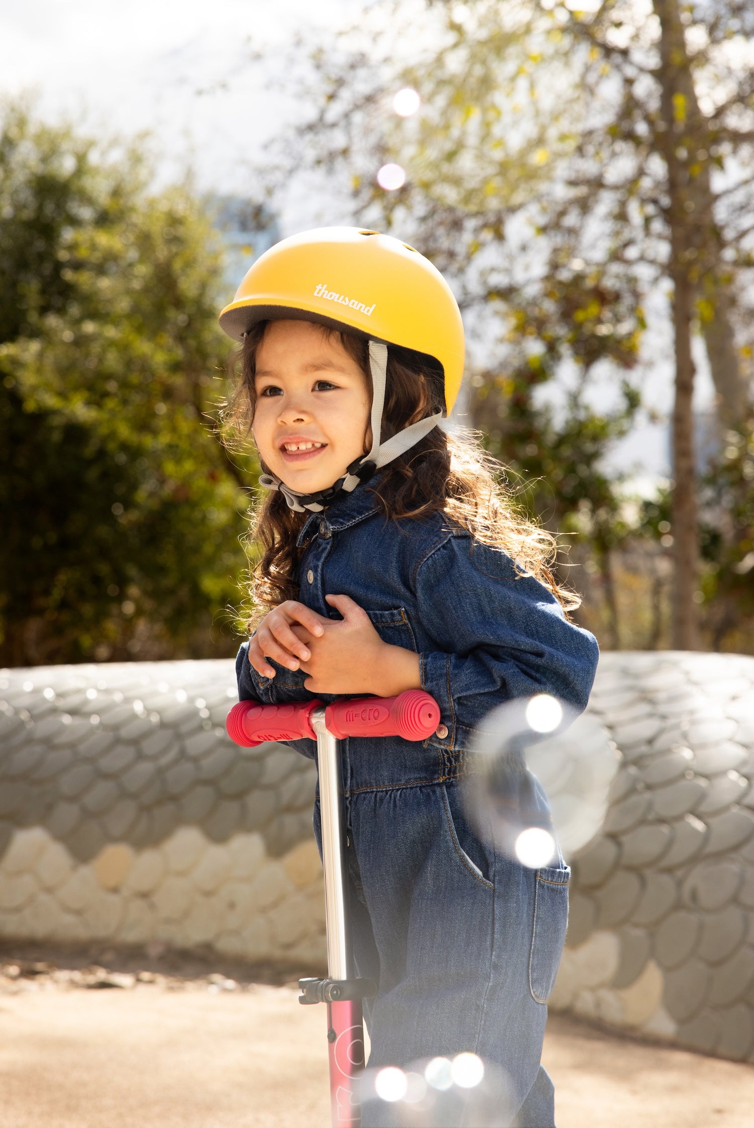 bike helmet for baby girl Thousand Toddler absorbing EPS inner shell for protection Aerodynamic cooling vents to keep the head nice and cool Adjustable nylon straps for a great fit Patented 3D technology Suitable for ages 5+ yearsWARNING Girls Bike Helmet Thousand Children's