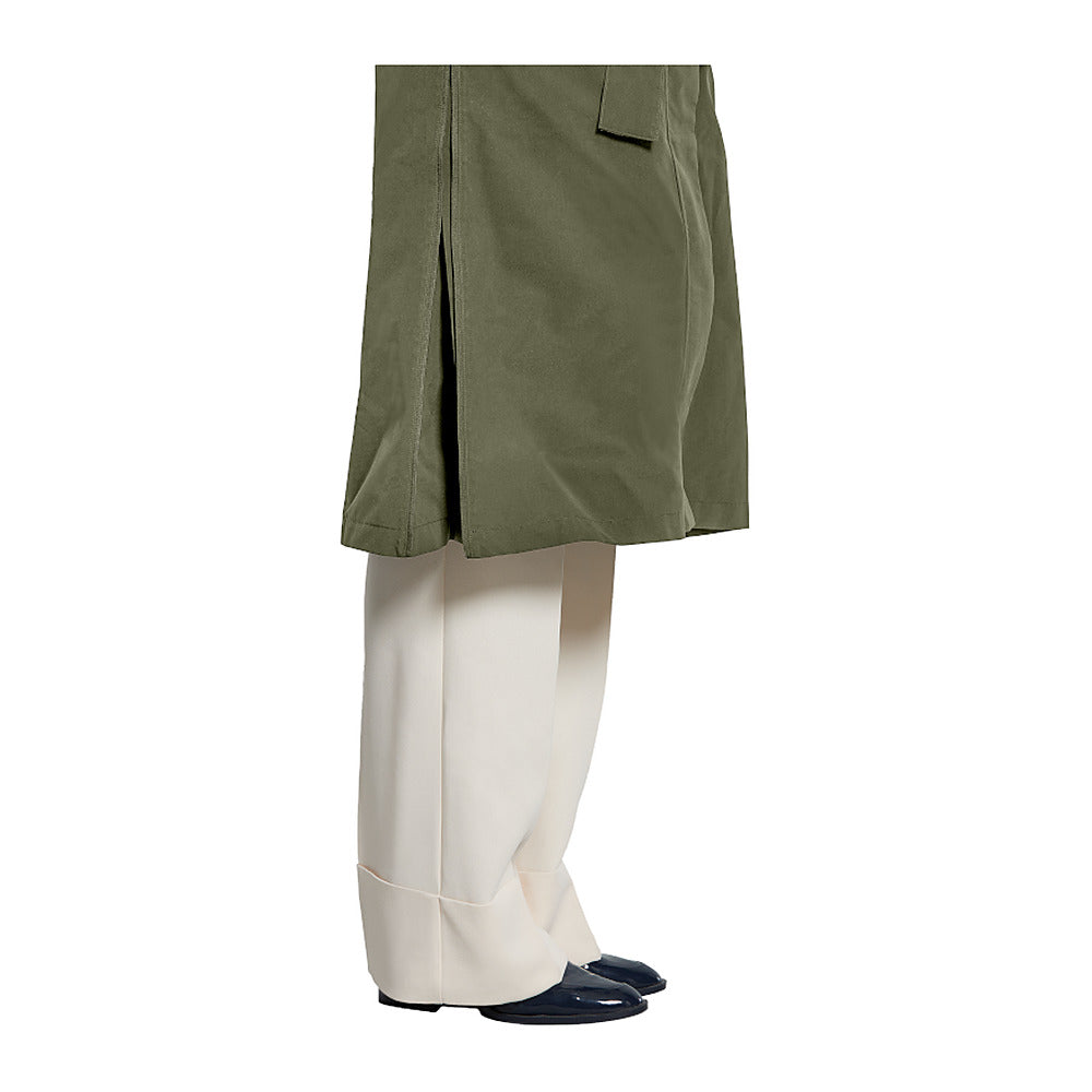 Trench-coat de pluie vélo Basil Mosse femme coloris Vert Olive - panneau lateral extensible