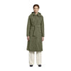 Trench-coat de pluie vélo Basil Mosse femme coloris Vert Olive - portee de face