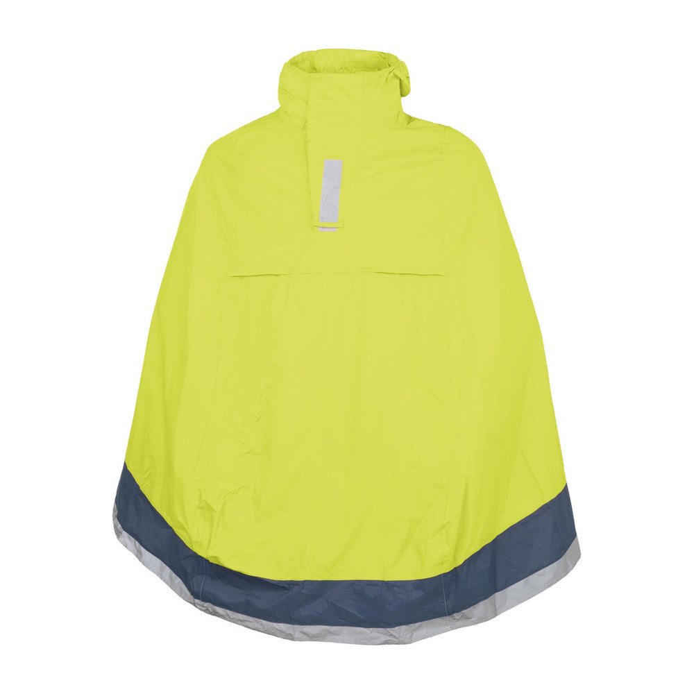 Cape de pluie vélo Tucano Urbano Garibaldina Plus 2G jaune fluo, vue de face sur fond blanc