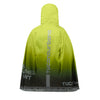 Cape de pluie vélo Tucano Urbano Garibaldina Zeta Color jaune fluo et anthracite, vue de dos