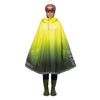 Cape de pluie vélo Tucano Urbano Garibaldina Zeta Color jaune fluo et anthracite portée debout, de face