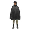 Cape de pluie vélo Tucano Urbano Garibaldina Zeta noire portée debout, de face