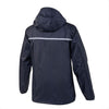 Veste de pluie vélo Tucano Urbano Nano Rain Start Hydroscud bleu foncé, vue de dos avec bande réfléchissante