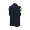 Gilet coupe-vent réversible vélo Tucano Urbano Nano Switch côté bleu foncé, vue de dos
