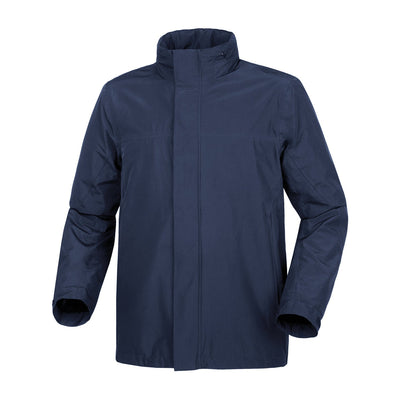 Veste de pluie vélo Tucano Urbano Rain Over Hydroscud bleu foncé, vue de face sur fond blanc