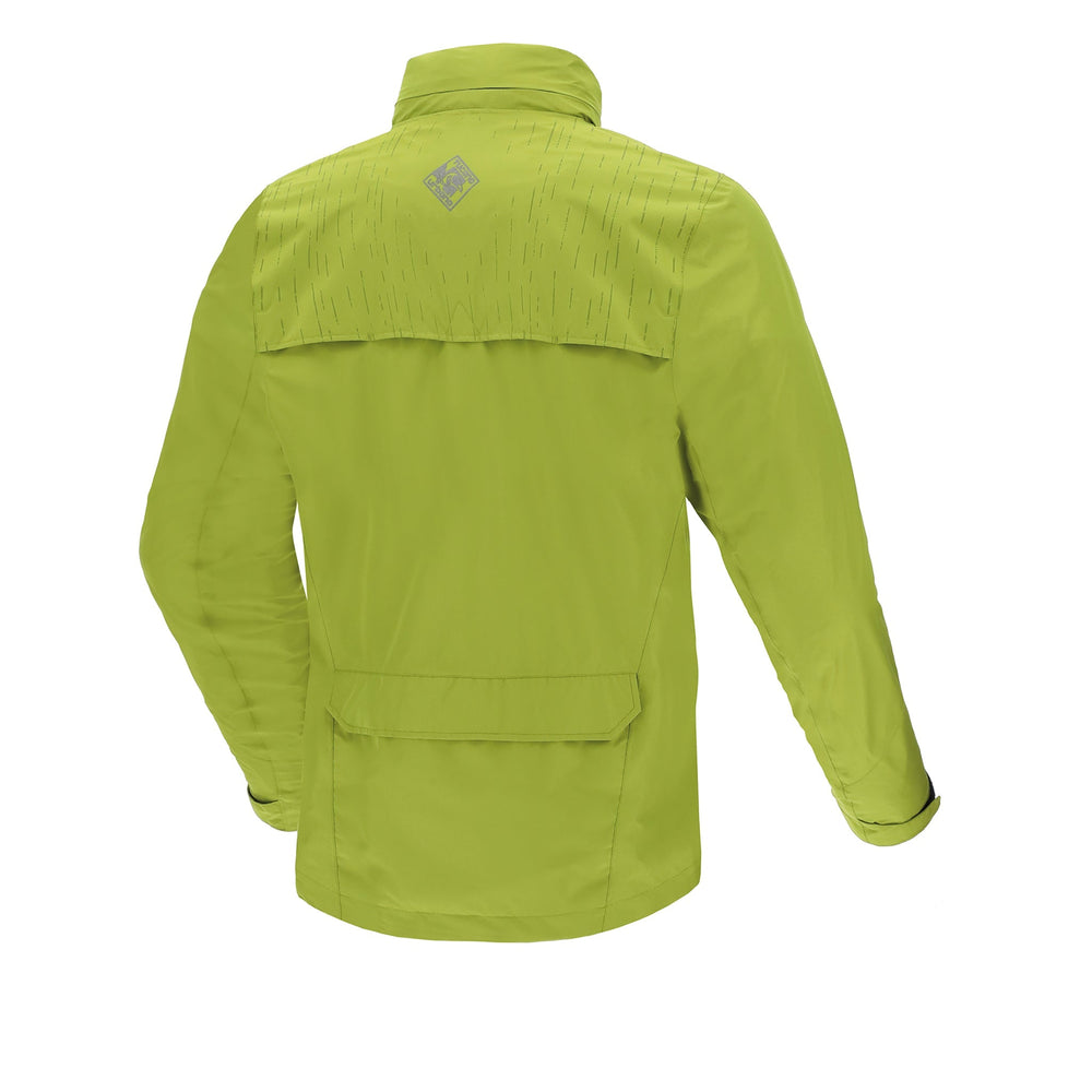 Veste de pluie vélo Tucano Urbano Rain Over Hydroscud vert citron, vue de dos