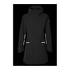 Veste de pluie vélo Basil Mosse Parka femme coloris Noir - elements reflechissants