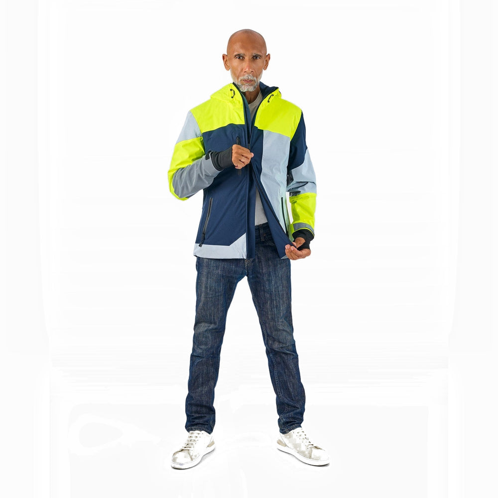 Veste vélo réversible certifiée Urban Circus REPOP Bleu/Jaune photo 4