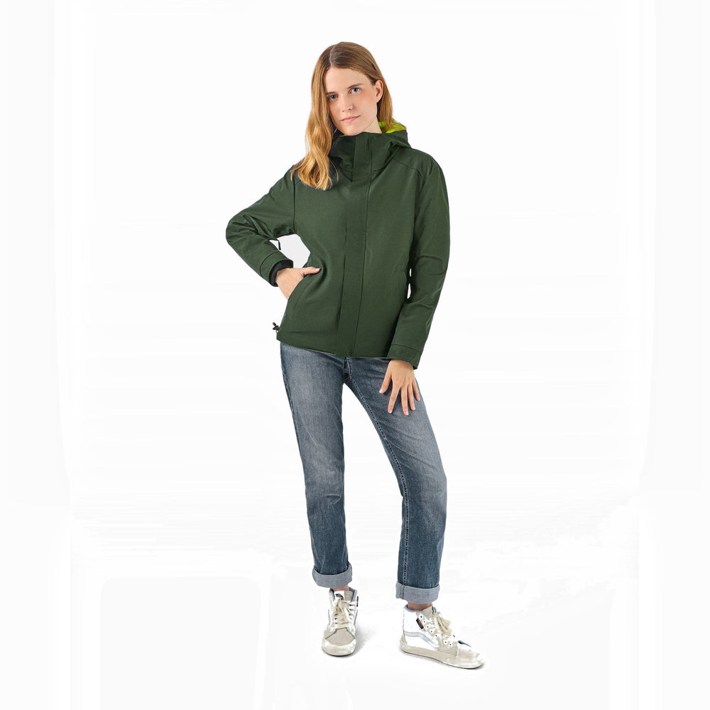 Veste vélo réversible certifiée Urban Circus REPOP Kaki/Vert photo 2