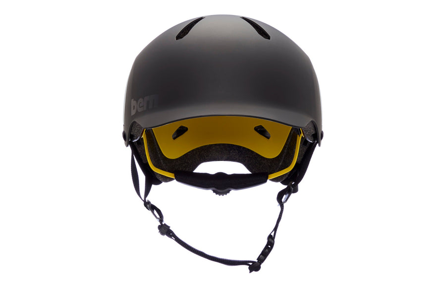 Interieur du casque Bern Watts 2.0 MIPS, couche MIPS jaune visible
