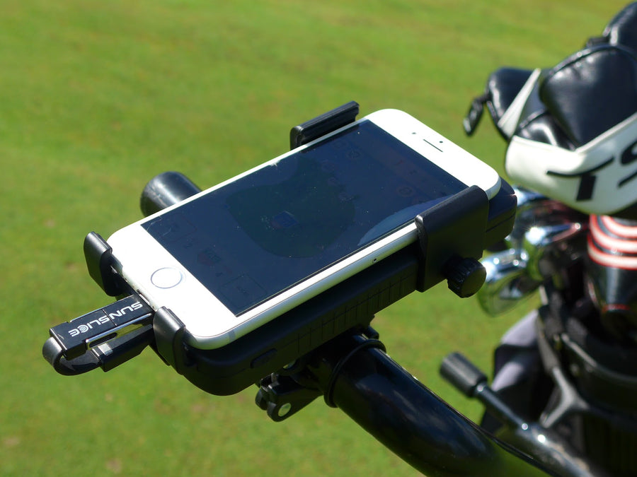 Phone holder with built-in battery Cyclotron Sunslice